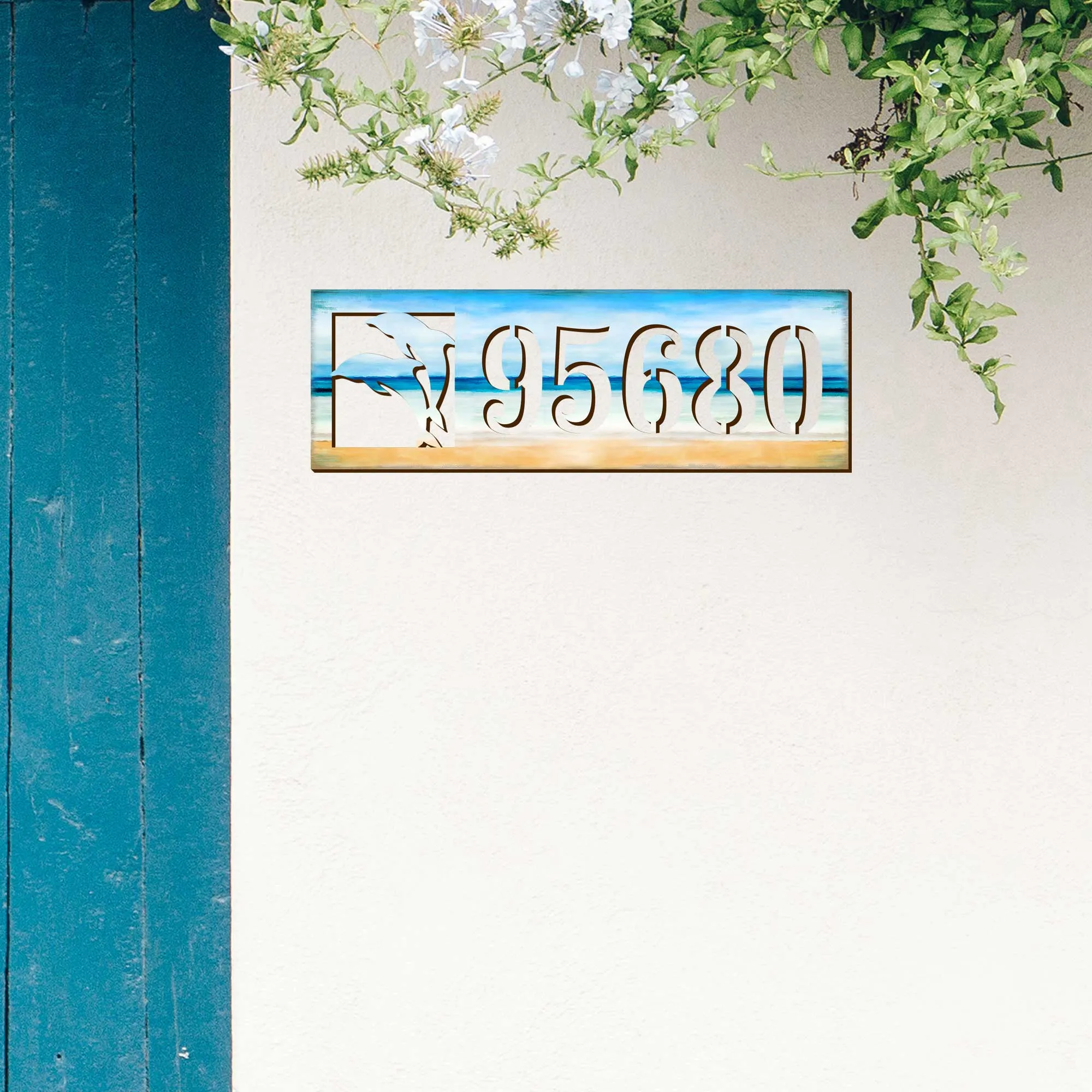 Address Sign - Beach House Numbers - Variety of Designs - Custom Coastal Door Numbers Sign - Wooden Crab Cottage Number Plaque - MA9898030