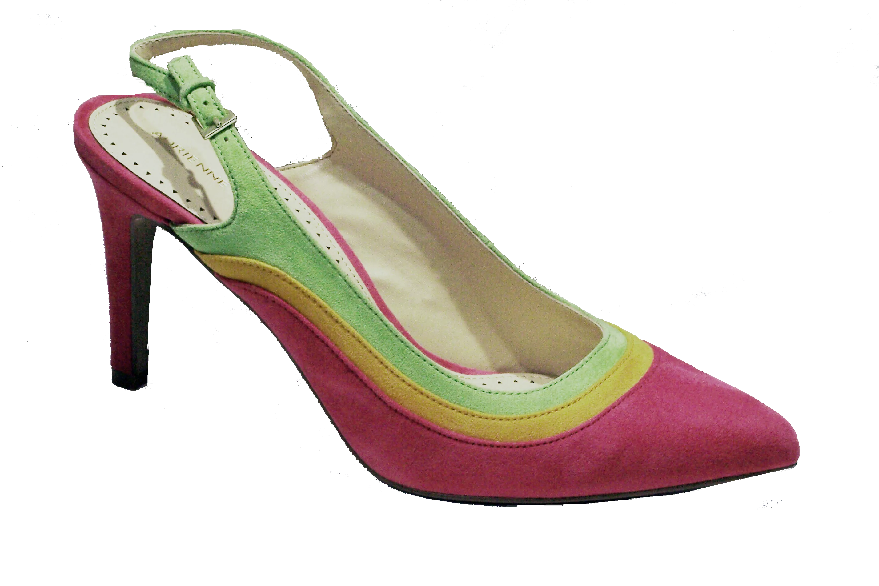 ADRIENNE VITTADINI Women's  •Naze• Slingback Pump 9M. Pink/Lime