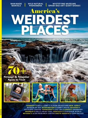 America's Weirdest Places - 70  Strange & Singular Spots, Man-Made Marvels, The Corn Palace, Infinite Mirror Maze, Wild Natural Phenomena, Musical Rocks, Mystifying Museums, Spam, Giant Shoes & More!