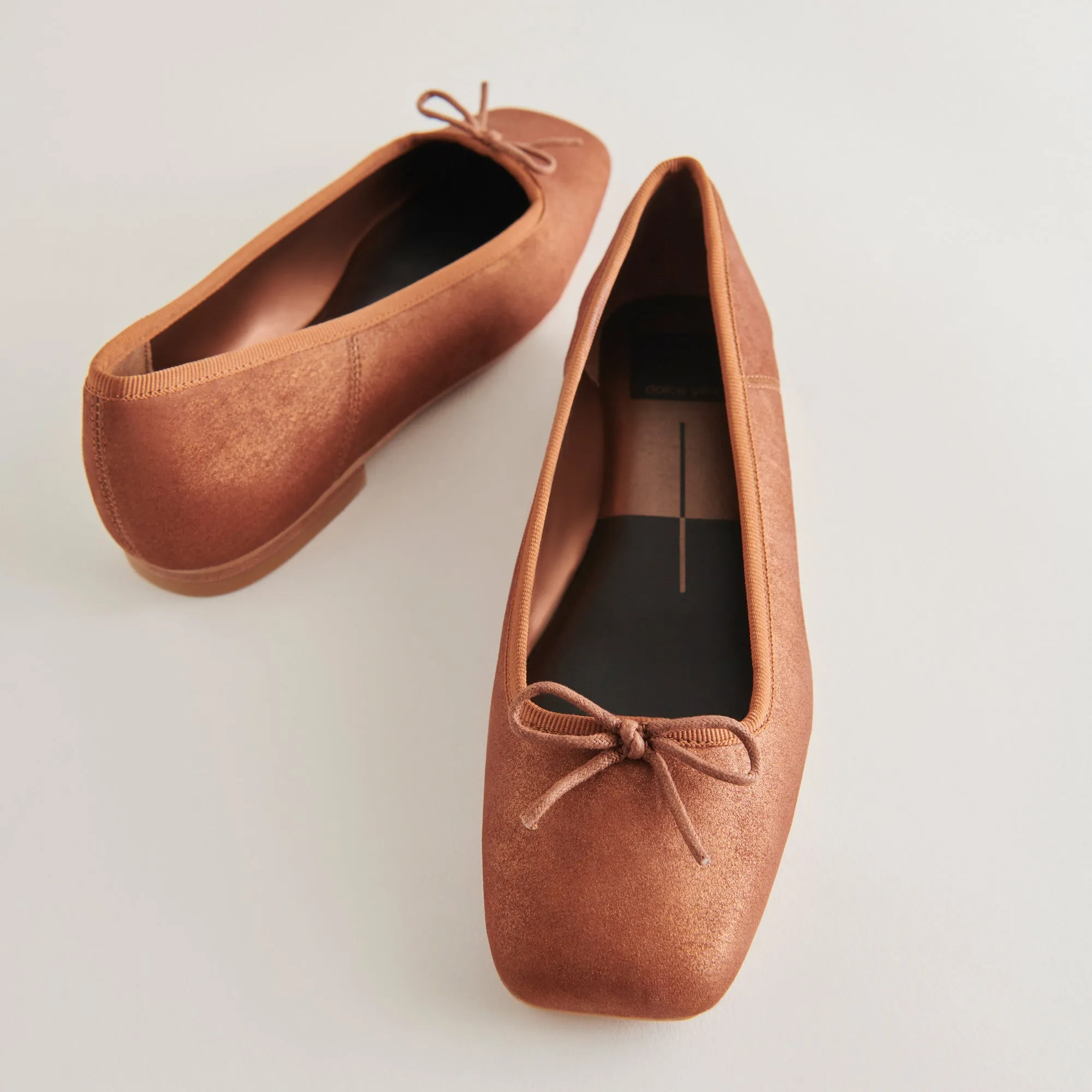 ANISA BALLET FLATS COPPER METALLIC SUEDE