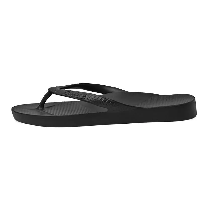 Archies Arch Support Flip Flops in Black