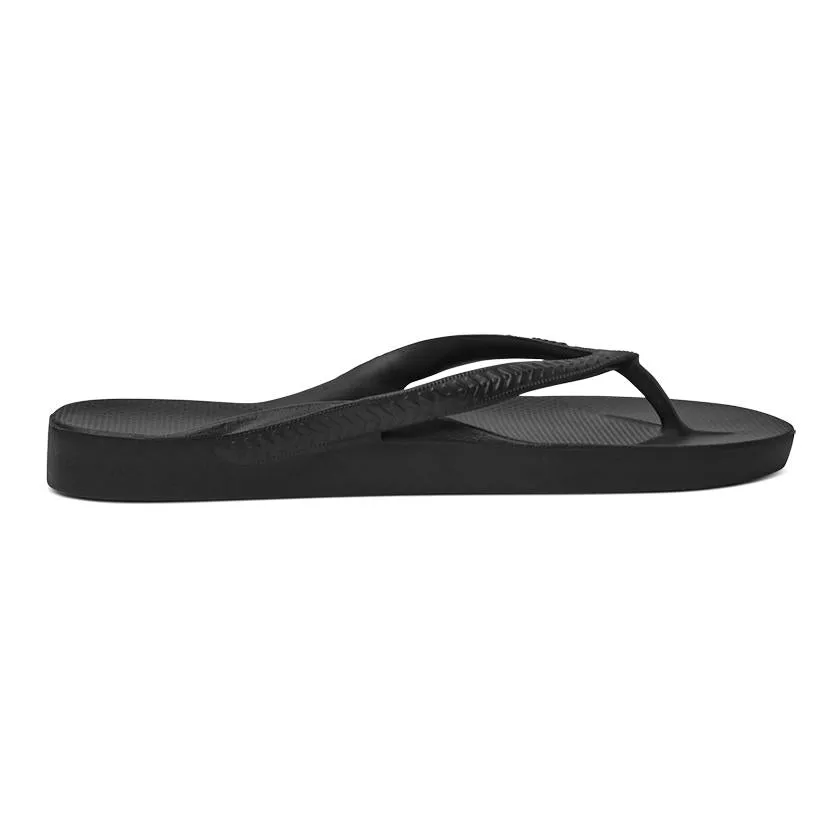 Archies Arch Support Flip Flops in Black