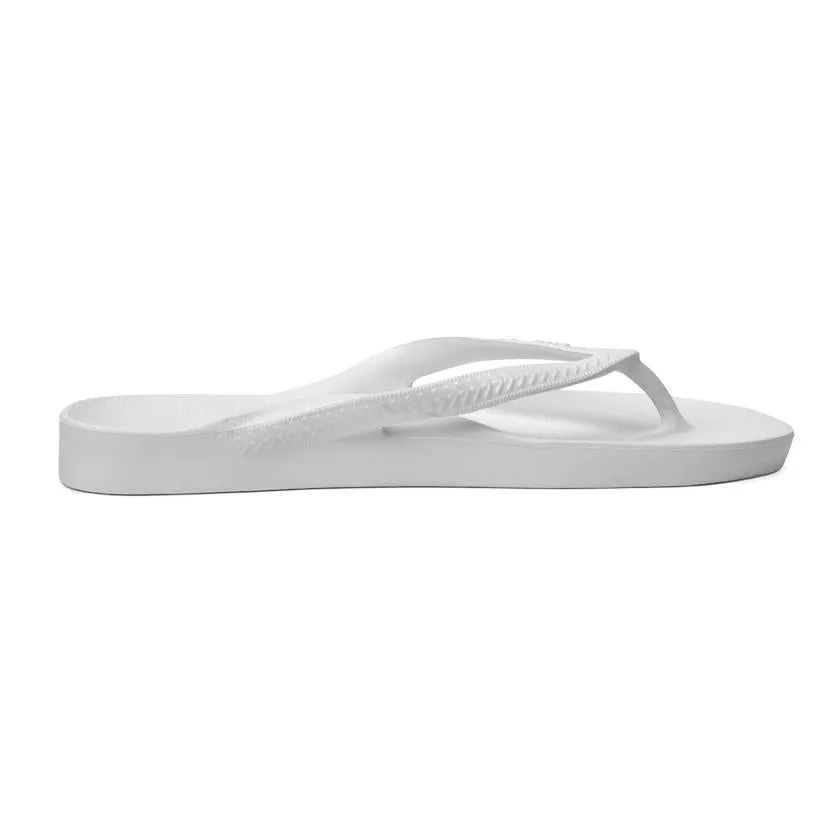 Archies Arch Support Flip Flops in White