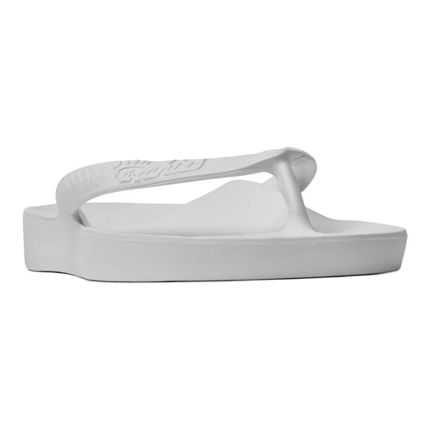 Archies Arch Support Flip Flops in White