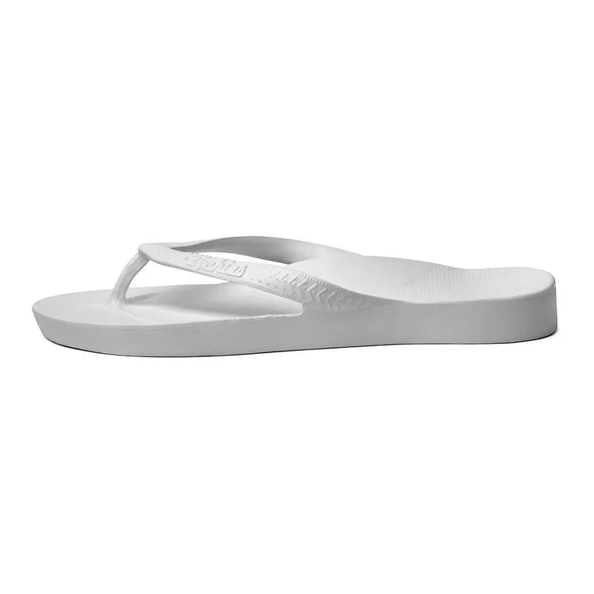 Archies Arch Support Flip Flops in White