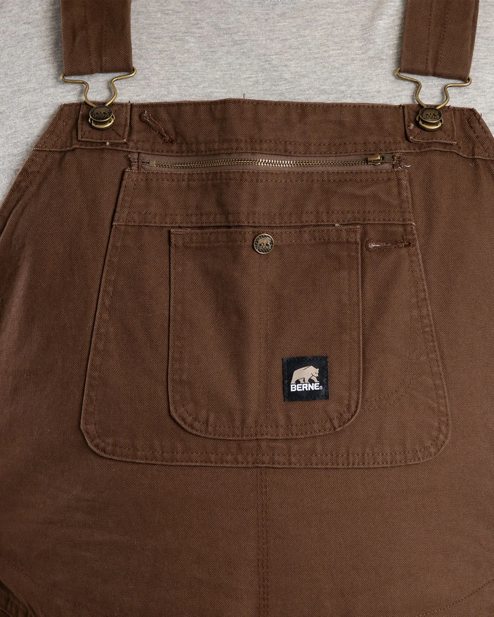 Big & Tall Men's Berne Unlined Washed Duck Bib Overall