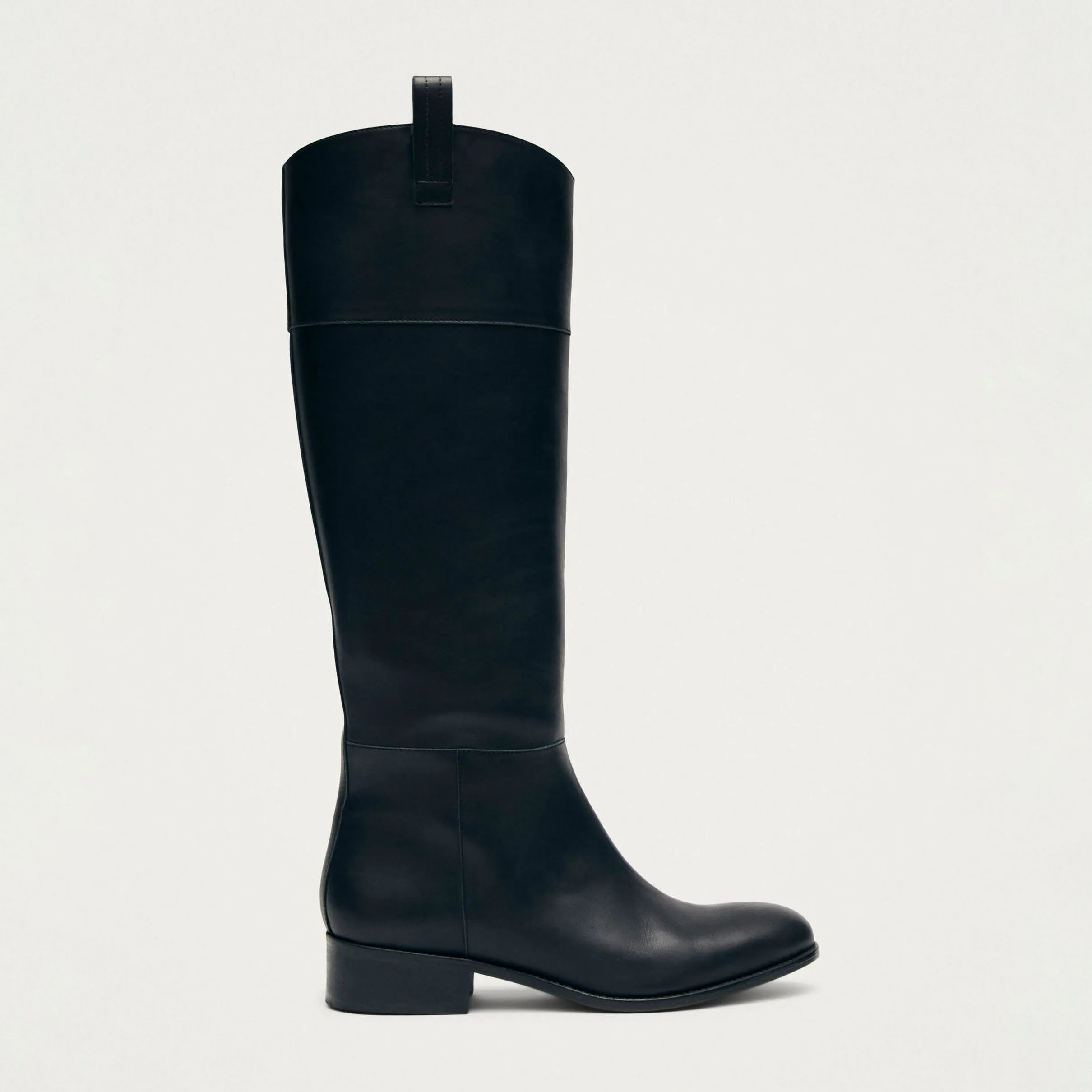 Billie Black Leather Boots