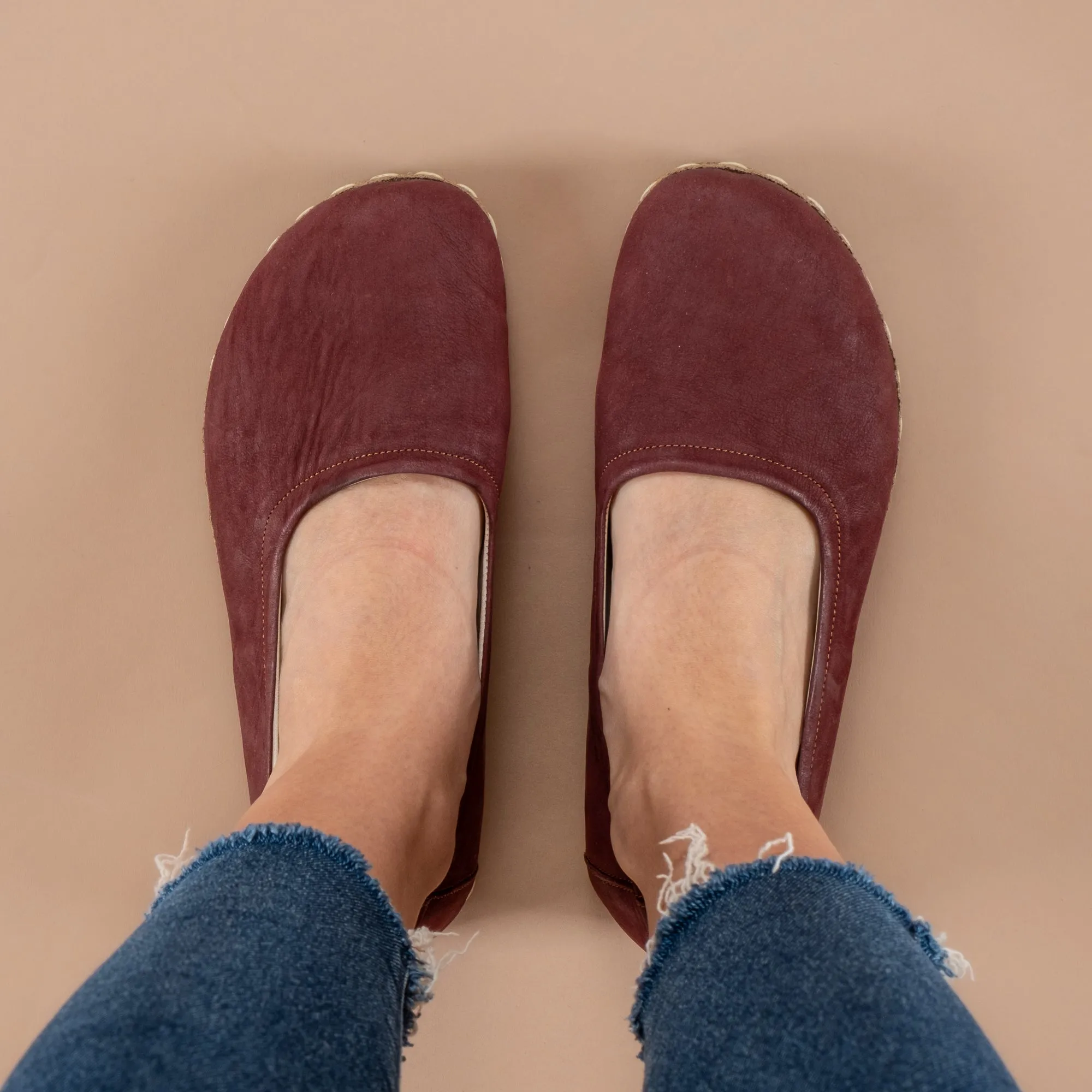 Burgundy Barefoot Ballet Flats