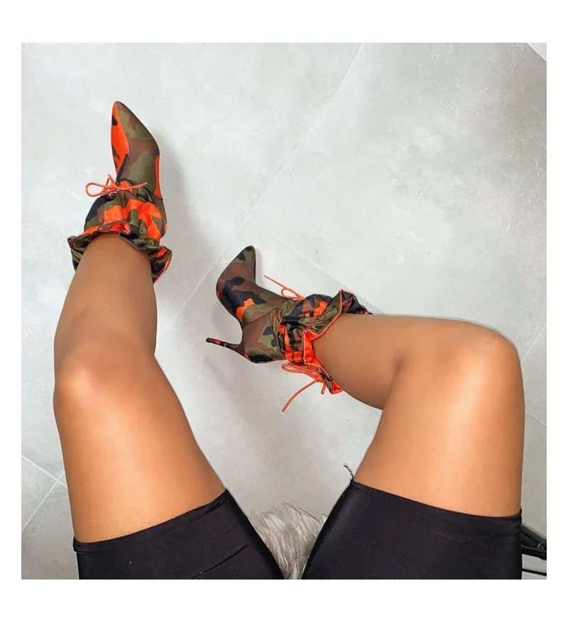 Camouflage Ankle Boots