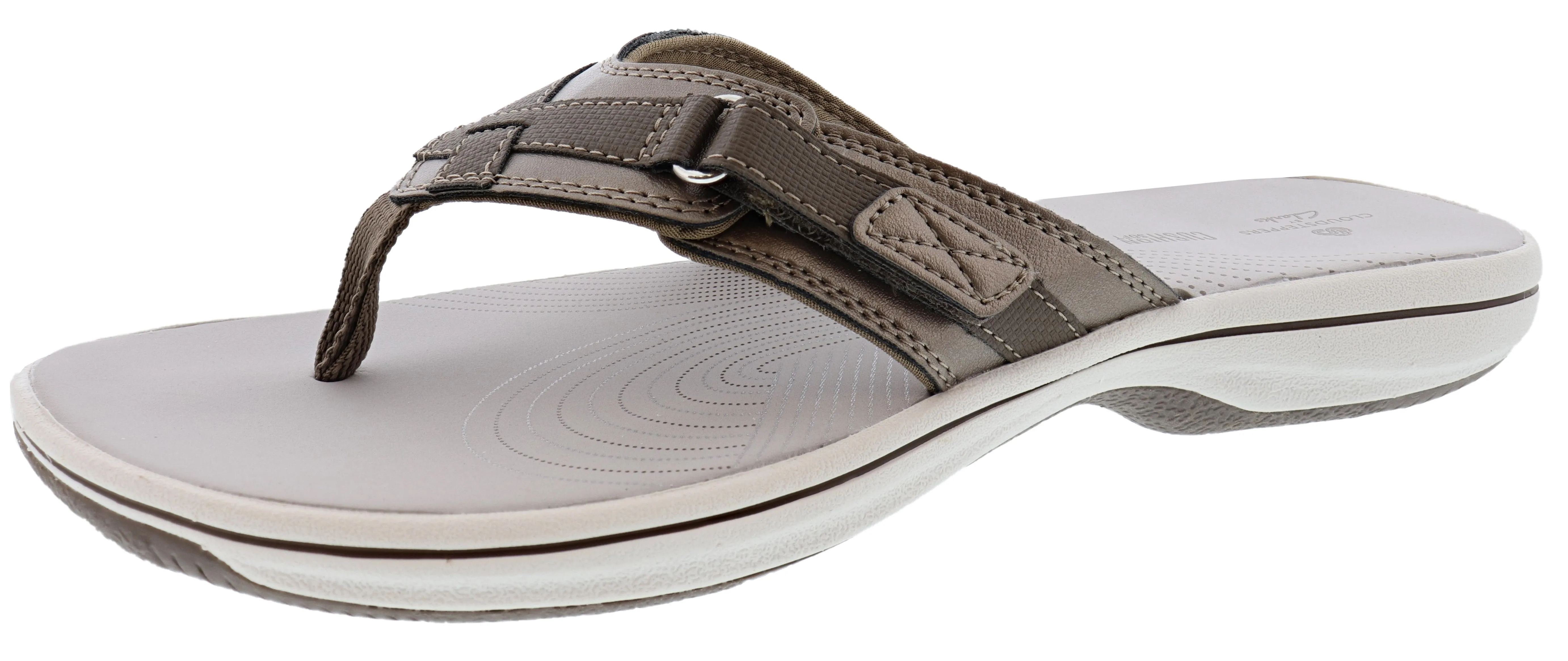 Clarks Women Sandals Lightweight Flip Flops Breeze Sea