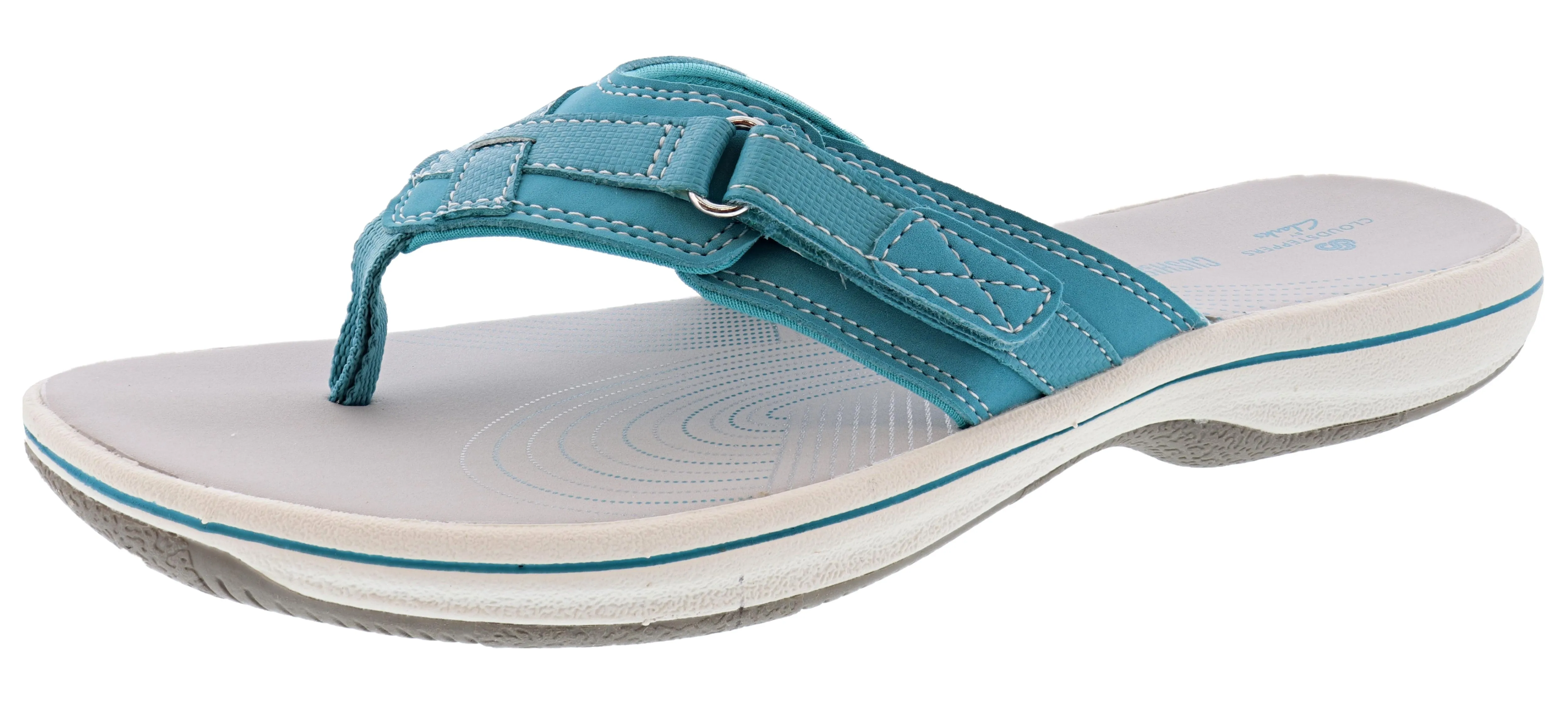 Clarks Women Sandals Lightweight Flip Flops Breeze Sea