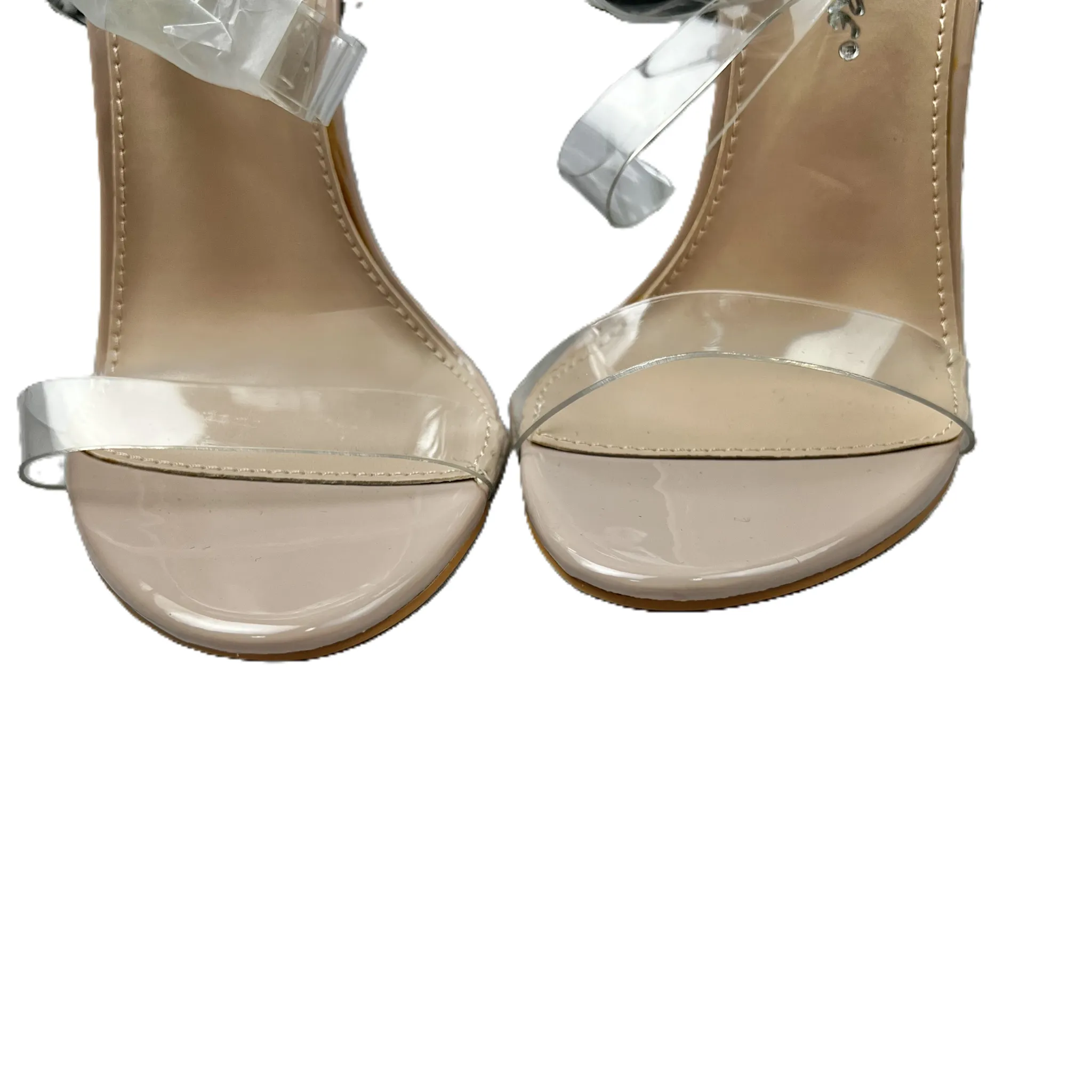 Clear Sandals Heels Block By Public Desire, Size: 5