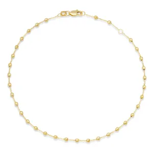 Faceted Gold Ball Anklet