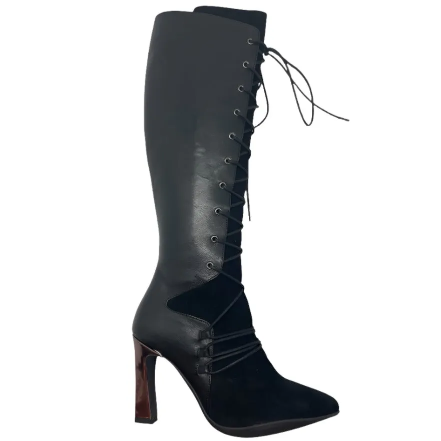 Filomina - Black/bronze High heel boot