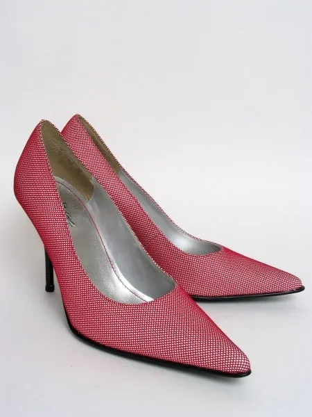 Fishnet Pumps with Black Patent Heels