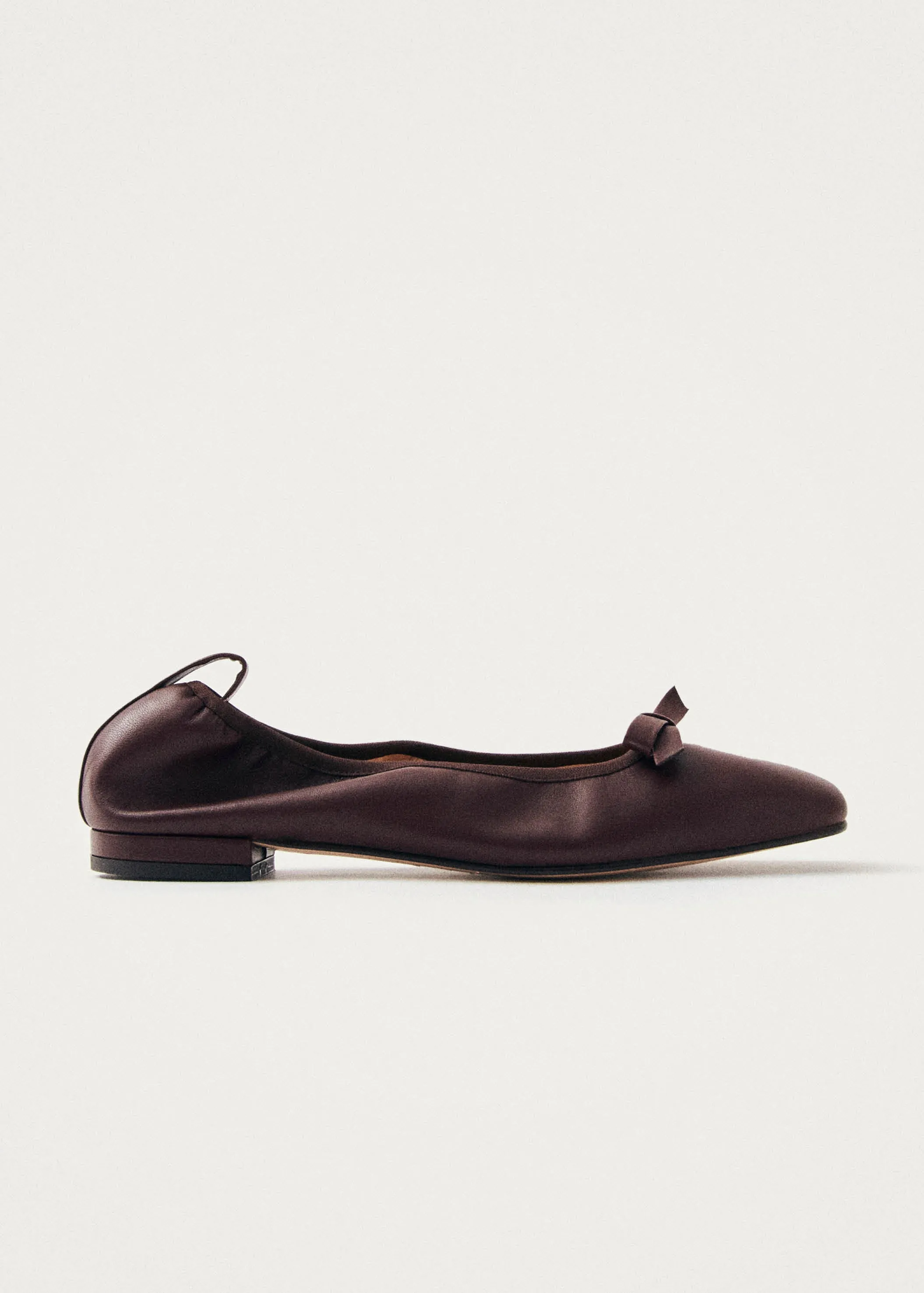 Freya Brown Leather Ballet Flats