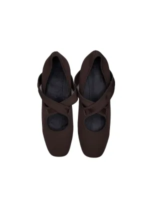 Hopp Studios X Ballet Flats in Cacao Brown