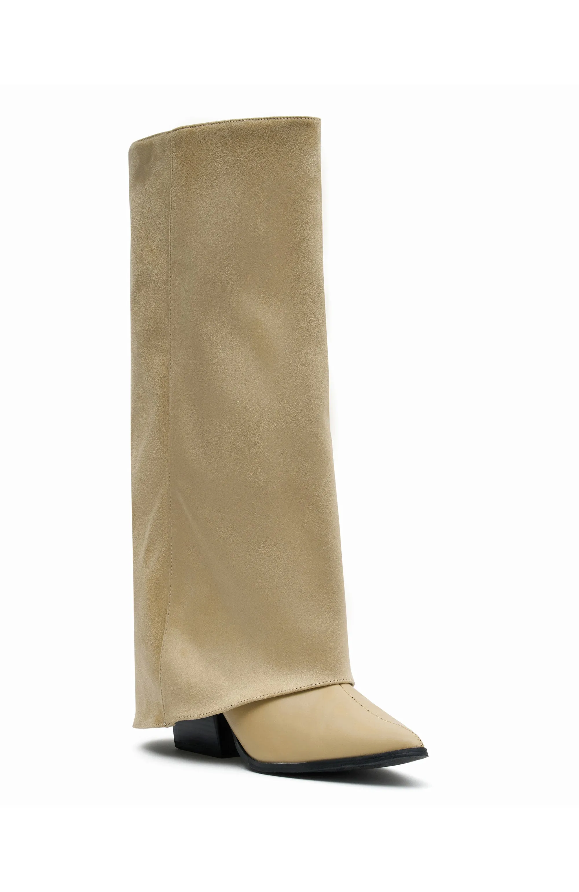 I'm That Girl Knee High Boots Neutral Suede