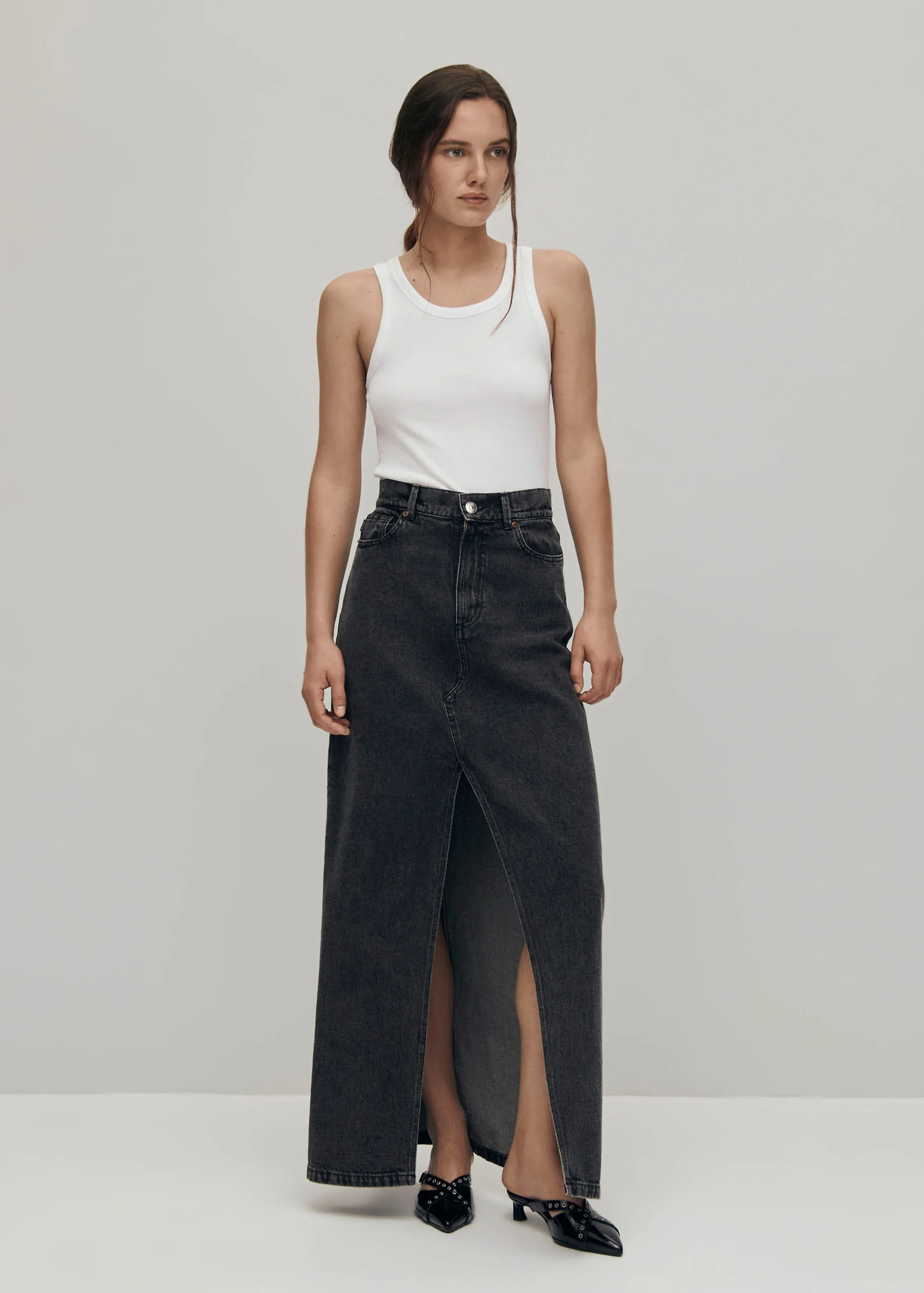 Mariana Black Denim Skirt