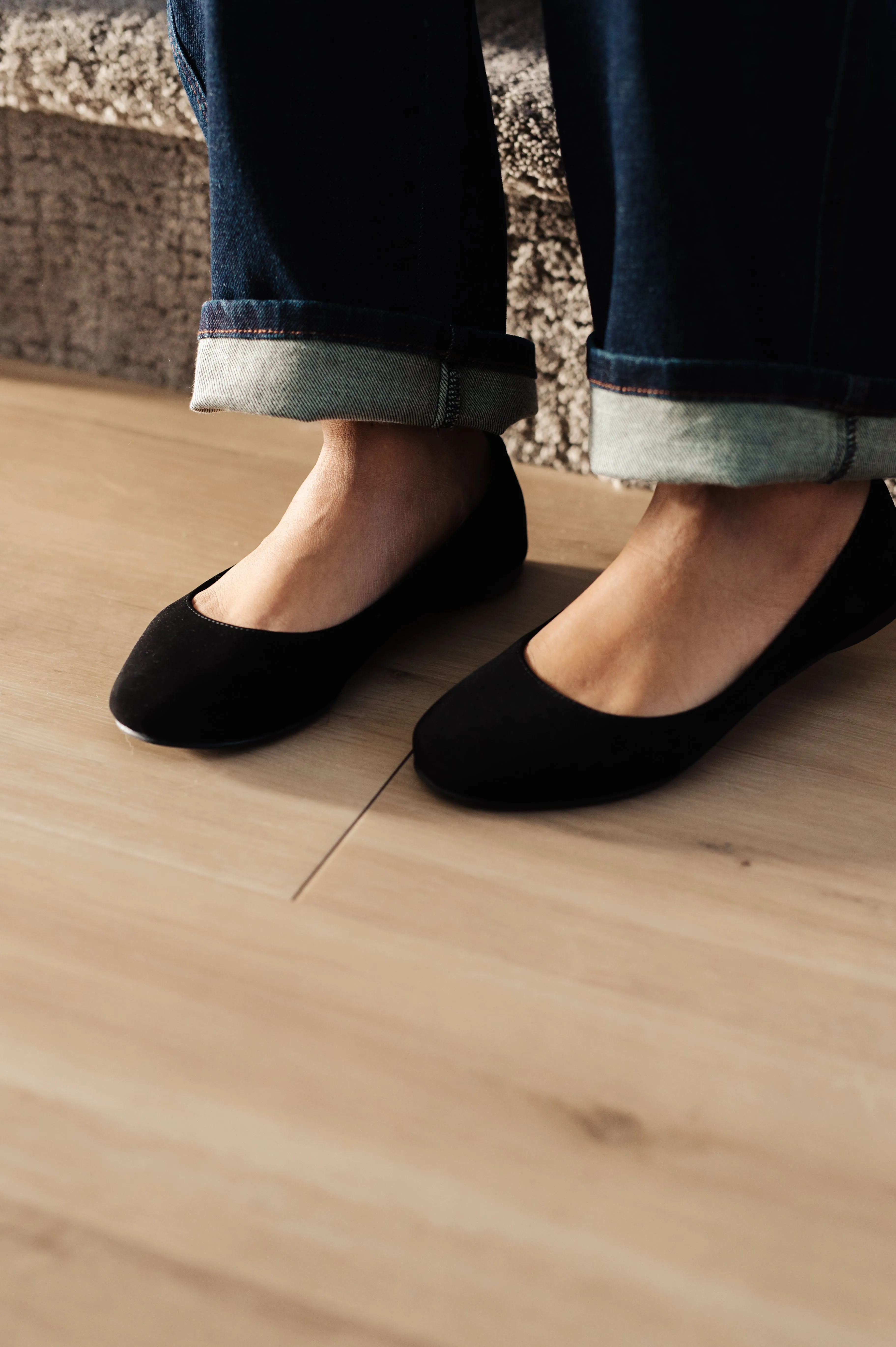 On Your Toes Ballet Flats in Black