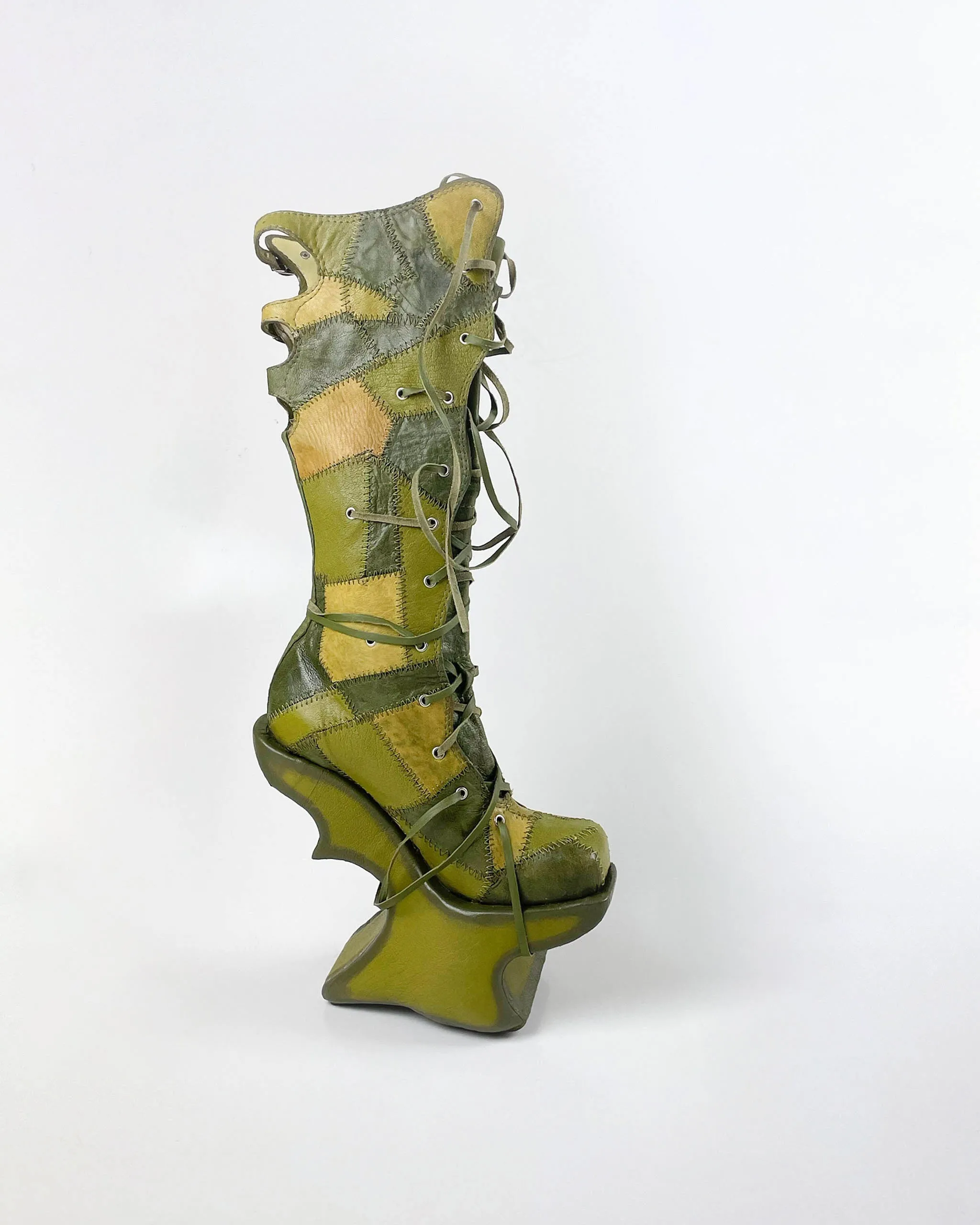 Patchwork Kelp Chopine Boots