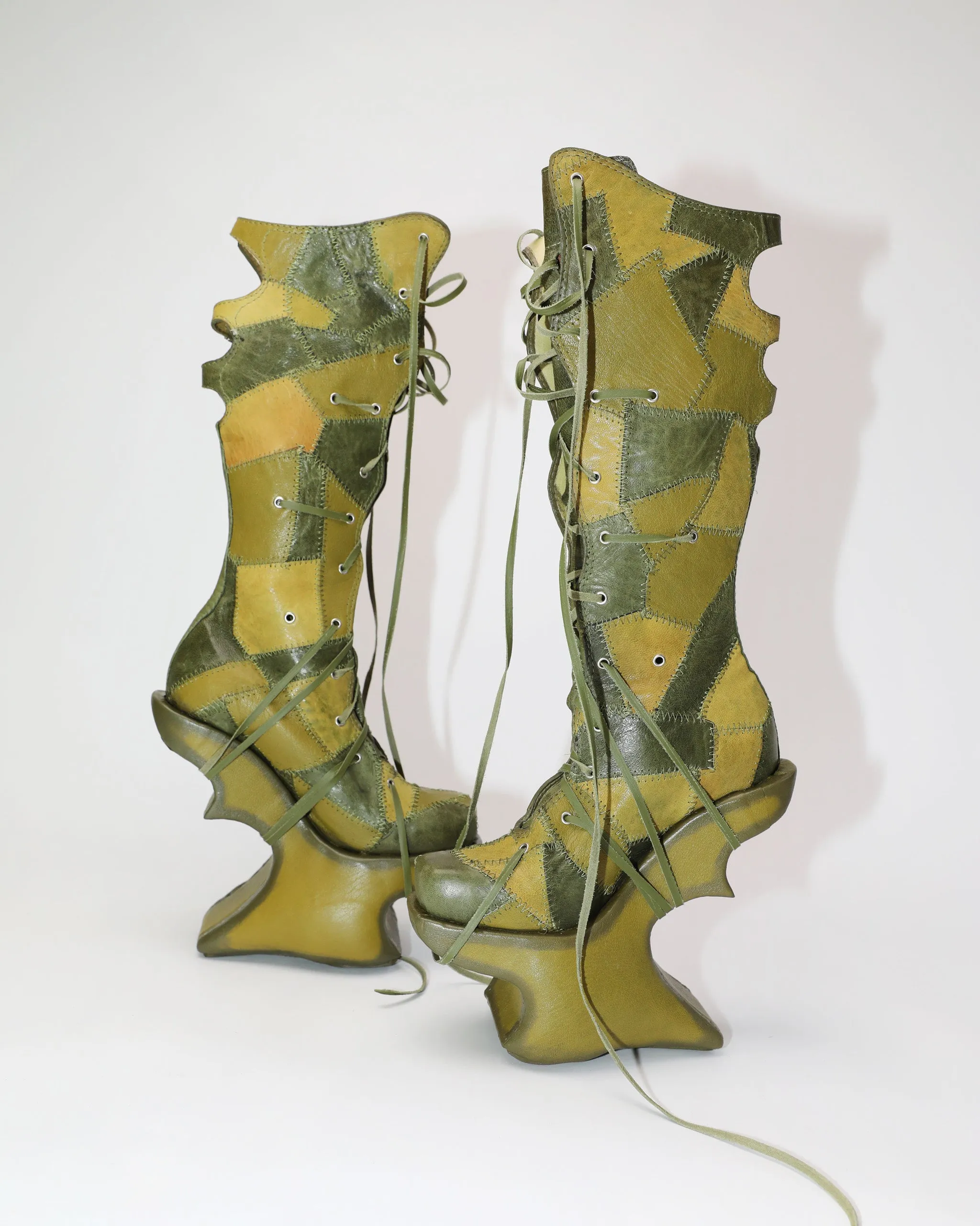 Patchwork Kelp Chopine Boots