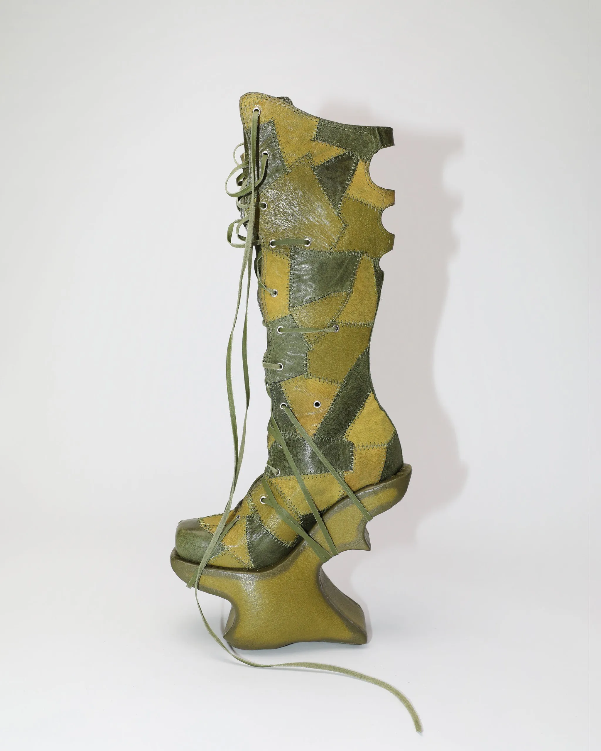 Patchwork Kelp Chopine Boots