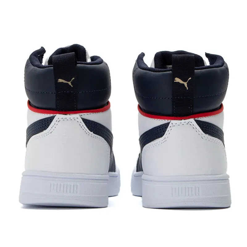 PUMA casual hightop sneakers keep it cozy on a chill day