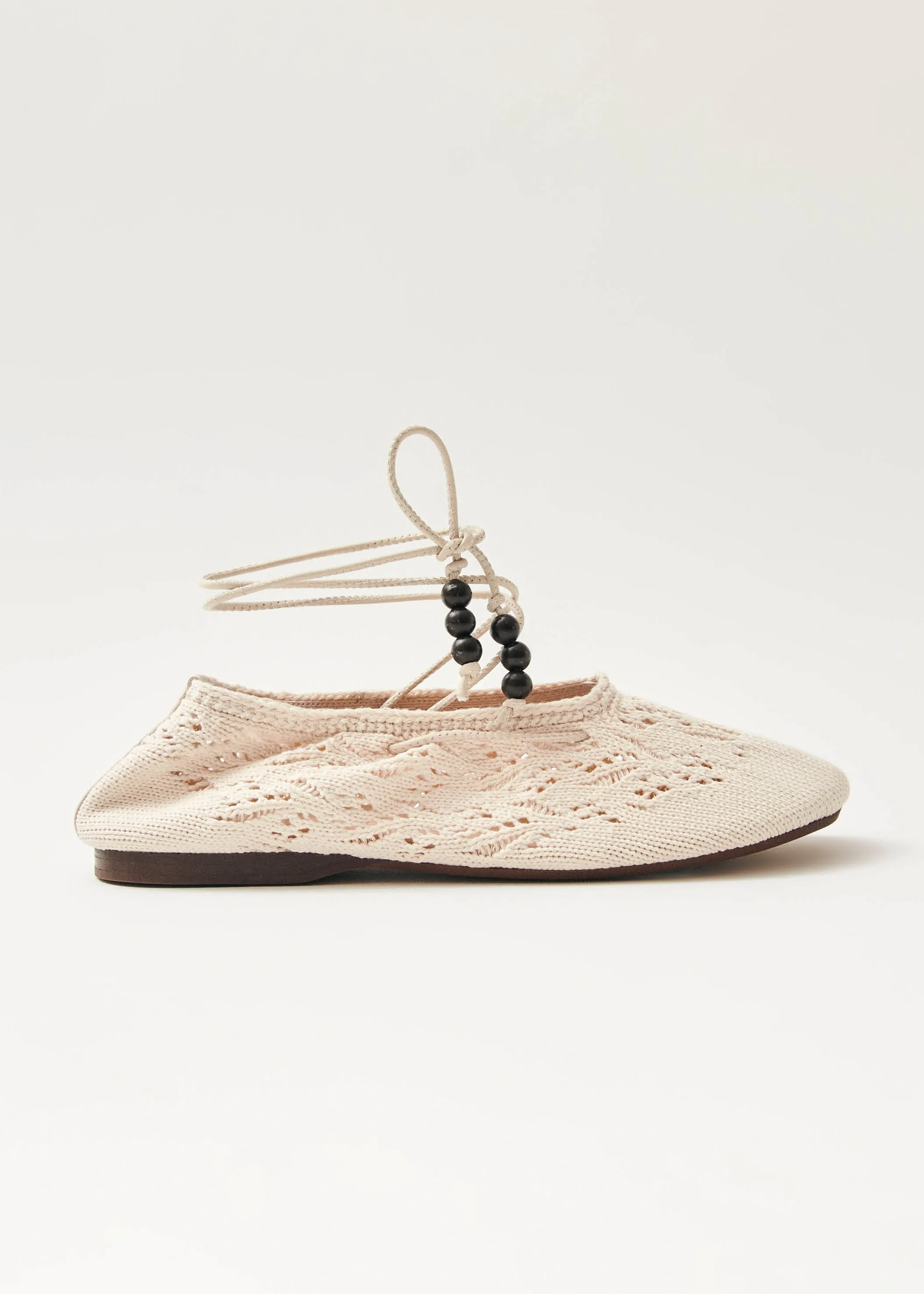 Rosemary Crochet Cream Ballet Flats