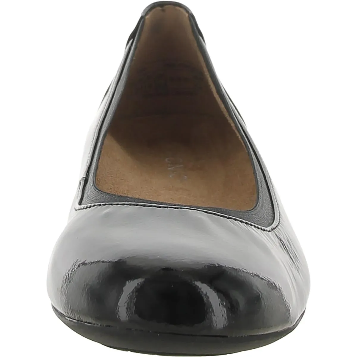 Vionic Womens Anita Patent Leather Slip On Ballet Flats